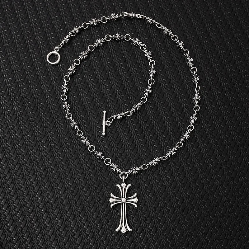 Chrome Cross Necklace