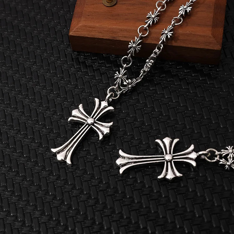 Chrome Cross Necklace